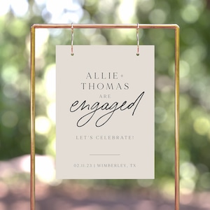 Neutral Engagement Party Sign | Engagement Celebration | Engagement Party Welcome Sign | Engagement Sign | Modern Engagement Welcome
