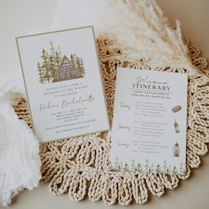 Camp Bachelorette Reiseverlauf, Wochenende im Wald, Hütte Junggesellinnenabschied, Berg Bachelorette Reiseverlauf, Camping Bachelorette Invite