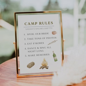 Camp Bachelorette Camp Regeln Vorlage, Camp Bachelorette Aktivität, Wochenende im Wald, Hütte Junggesellinnenabschied, Berg Bachelorette