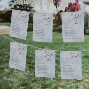 Cloud Nine Bridal Shower Seating Chart Template, The Bride is on Cloud Nine, Cloud Nine Bridal Shower, Cloud Theme, Printable Seating Chart