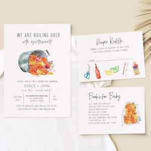 Shrimp Boil Baby Shower Invitation, Shrimp Boil Couples Shower Invite, Seafood Boil Party Invitation Printable, Editable Instant download