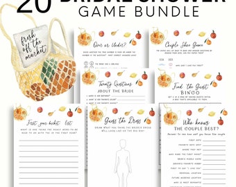 Fresh Off The Market Bridal Shower Games Bundle, Lemon Bridal Shower Games, Citrus Bridal Shower Games, Bridal Brunch, Spring Bridal Shower