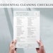 Professional Residential Cleaning Checklist, Editable House Cleaning ...