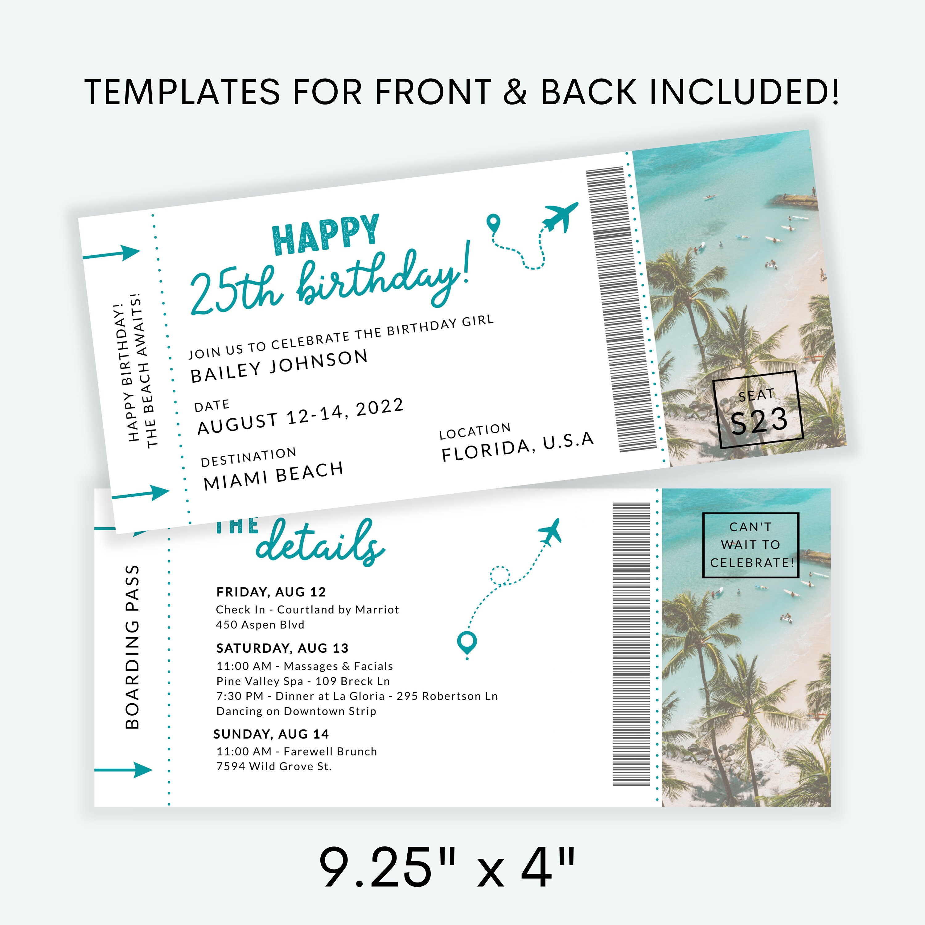 Birthday Boarding Pass Template Editable Boarding Ticket Etsy Birthday Boarding Pass Template Editable Boarding Ticket Etsy
