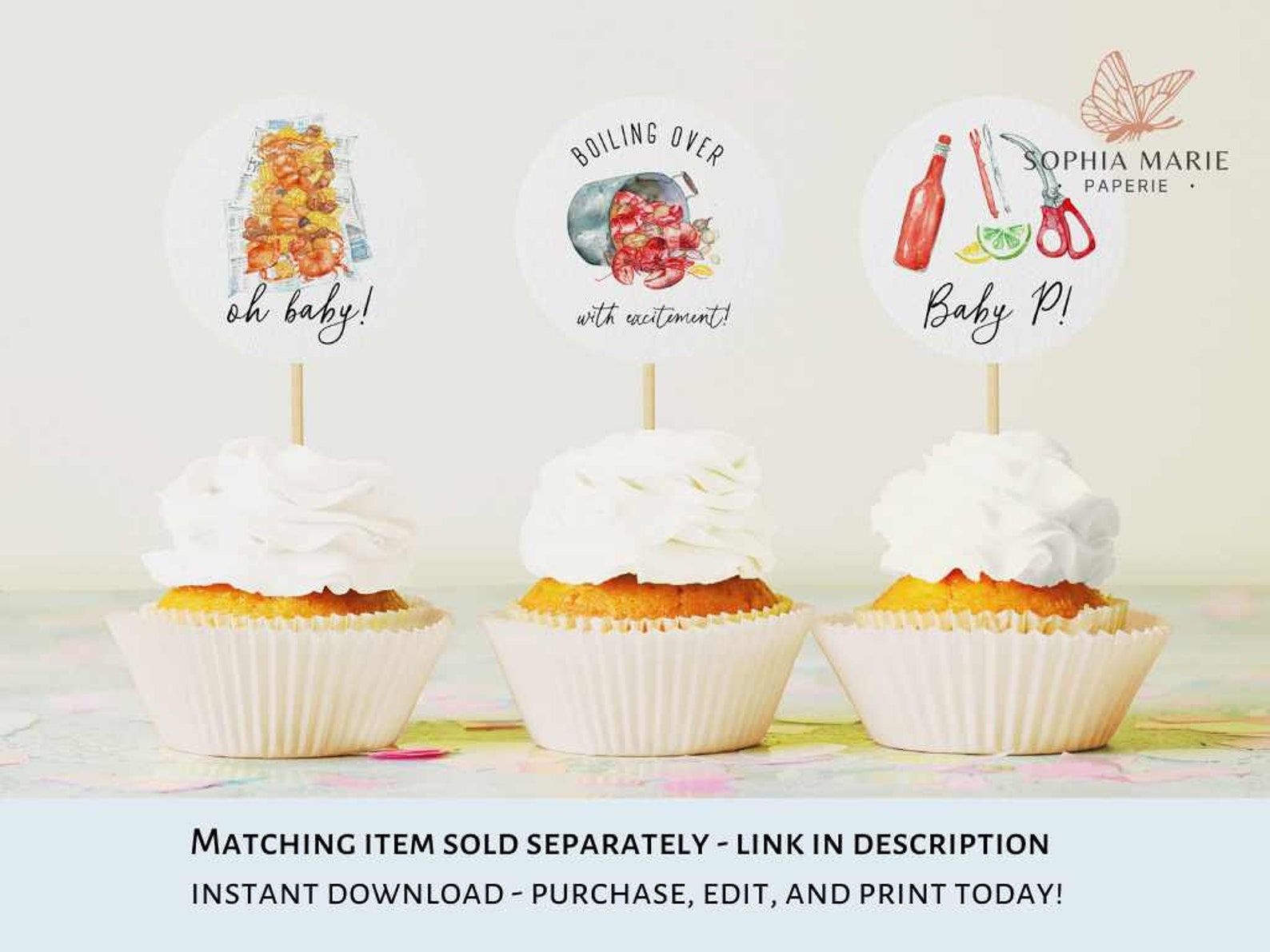 Crawfish Label Crawfish Boil Place Card Template, Crawfish Boil Food Label, Crawfish ...