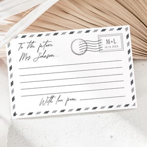 Briefe an die Brautkartenvorlage, bearbeitbare Postkarte, druckbare Braut, die Brief, Geschenk an Braut, druckbare Miniaturpostkarte ist, 6x4, 7x5