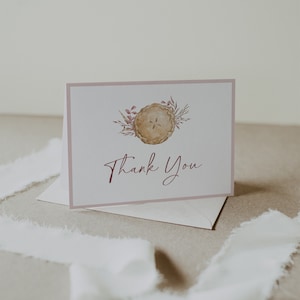 Cutie Pie THANK YOU Card Template, Pie Thank You Card, Printable Thank You Card Pie Theme, Cutie Pie Baby Shower Thank You Card, Editable
