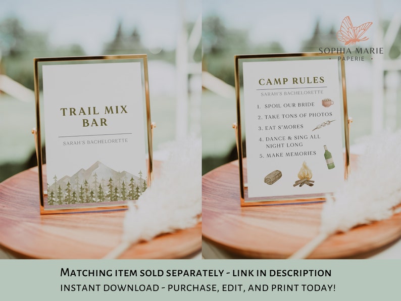 Camp Bachelorette Scavenger Hunt Game Pine Bachelorette Party Etsy