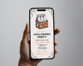 Vintage Halloween Party Invitation, Adult Halloween Party Invite Template, Costume Halloween Party Invitation, Halloween Party Invitation