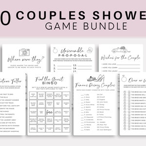 Couples Shower Games Bundle | Engagement Party Games | Proposal Party | Couples Party Games | Fiance Games | Engagement Printable Games