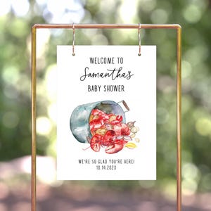 Crawfish Boil Baby Shower Welcome Sign, Crawfish Couples Shower, Crawfish Boil Seafood Party Printable, Crawfish Boil Party, Printable