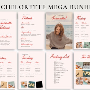 Deluxe Bachelorette Invitation Template Bundle, Bachelorette Itinerary Template, Bachelorette Weekend Planner, Bachelorette Invite, Iphone