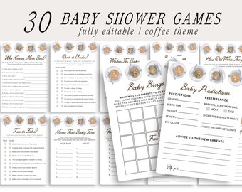 Baby is Brewing Baby Shower Game Bundle, Baby Brewing Shower Games, Coffee Baby Shower, Coffee Shop Baby Shower, Coffee Shower, Printable