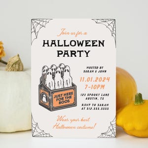 Vintage Halloween Party Invitation, Adult Halloween Party Invite Template, Costume Halloween Party Invitation, Halloween Party Invitation