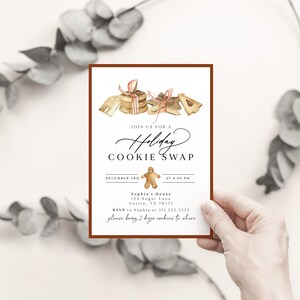 Holiday Cookie Swap Invitation Template, Printable Christmas Cookie ...