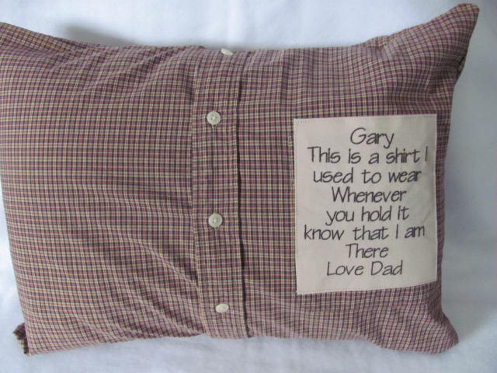 Memory Pillows From Shirts With Shirt Poem "this is a Shirt I Used to ...