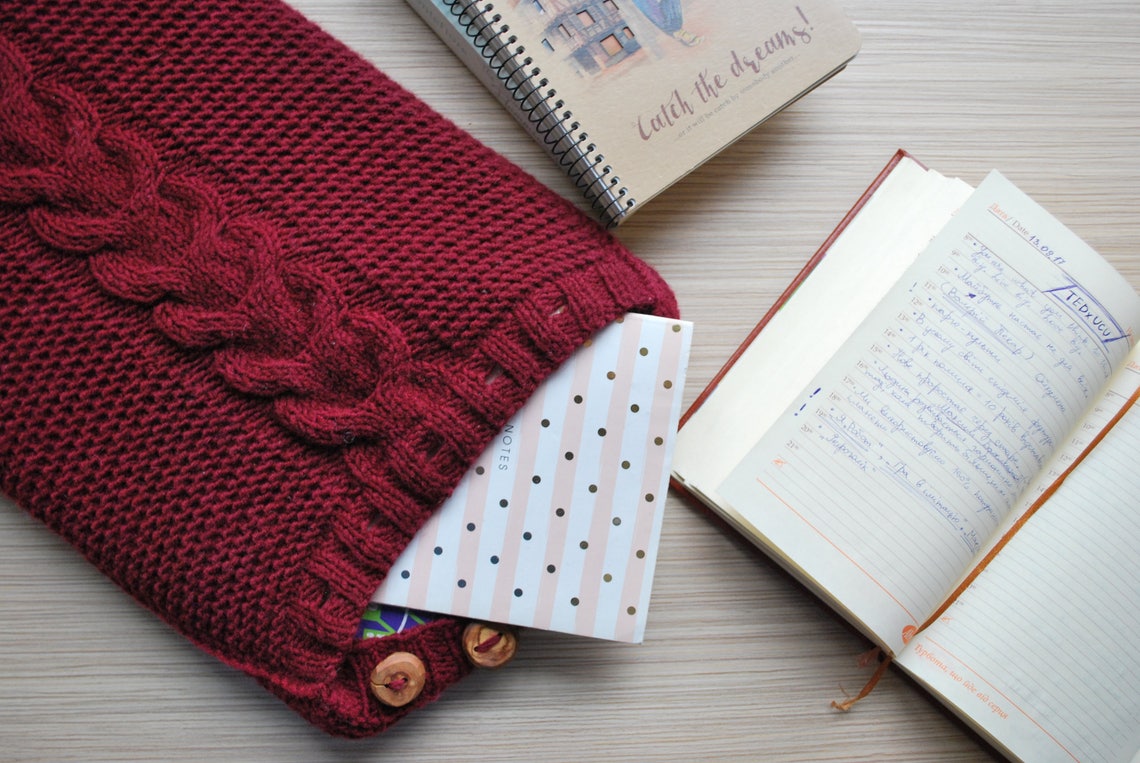 Knit Laptop case Hand knitted laptop sleeve Laptop cover Etsy
