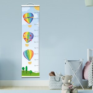 Up, Up and Away Height Chart | Hot Air Balloons | Children’s Growth Chart | Nursery & Bedroom Wall Decor