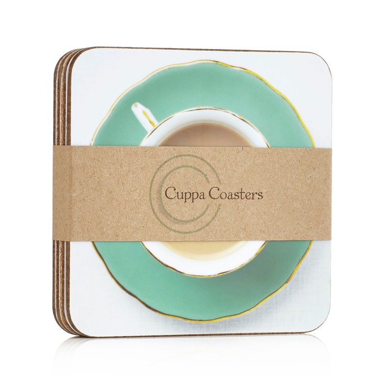 Teacup Coaster Set Perfect Gift for Tea Lover Drinks Coaster Tea