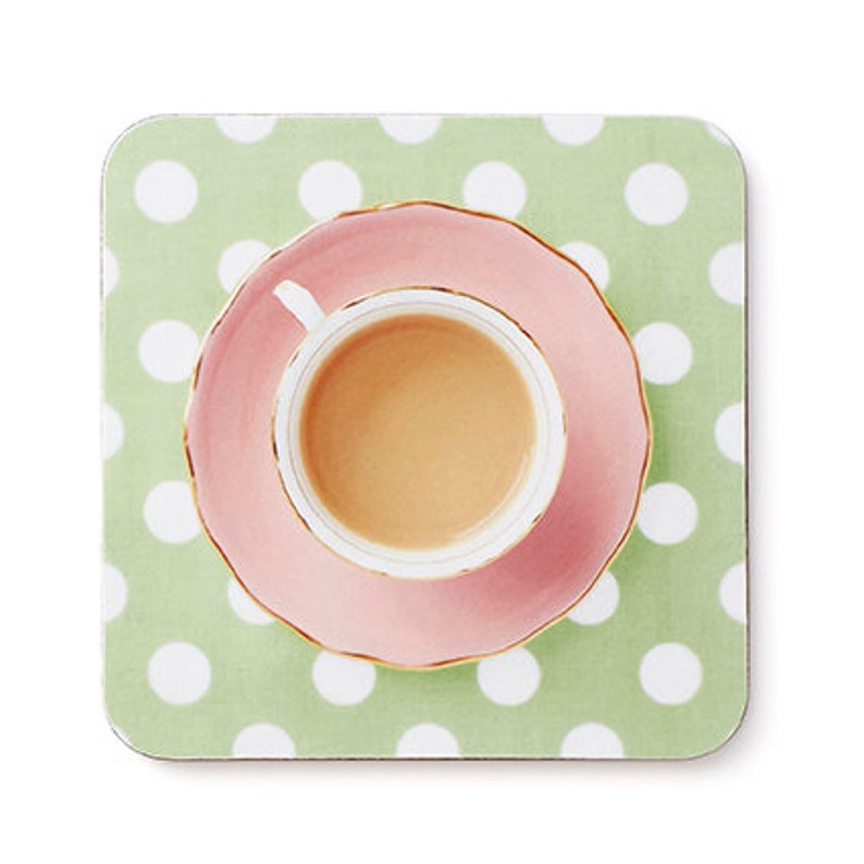 Teacup Coaster Set Gift for Tea Lover Drinks Coaster Tea Etsy