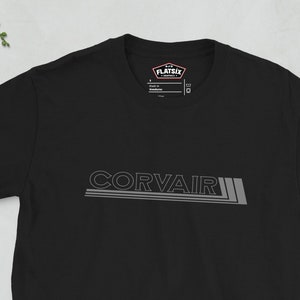Corvair Vintage Grey graphics Bella Canvas Short-Sleeve Unisex T-Shirt Black