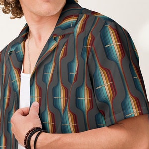 Graues Vintage Corvair Hawaiihemd im Bowlingstil