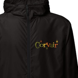 Mid Century Modern Corvair Logo Two Sided Unisex lightweight zip up windbreaker