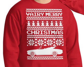 Corvair Ugly Chrsitmas Sweater 1965-1969 Convertible Unisex Sweatshirt