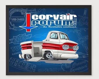 Corvair Forum Rampside Framed poster