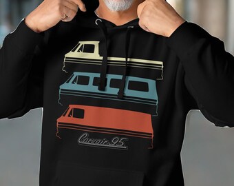 Corvair 95 FC Greenbrier Rampside Corvan Silhouettes Hoodie