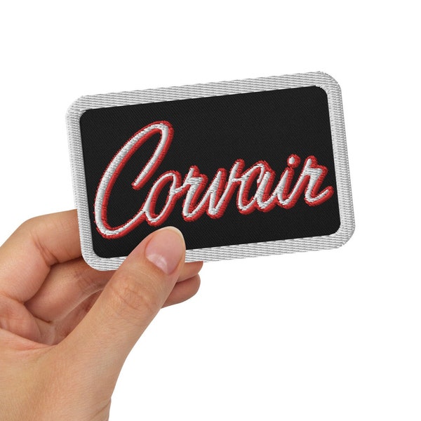 Corvair Script Embroidered patches