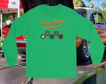 Vairy Merry Christmas Corvair Hubcaps Wheels Tires Men’s Long Sleeve Shirt