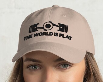 The World Is Flat Embroidered Dad hat