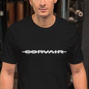 Corvair Script EM Short-Sleeve Unisex T-Shirt Black Heather