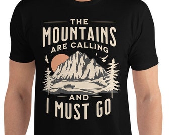 3rd gen Tacoma The Mountains are Calling Black Athletic Fit Short Sleeve T-shirt