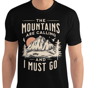 3rd gen Tacoma The Mountains are Calling Black Athletic Fit Short Sleeve T-shirt image 1