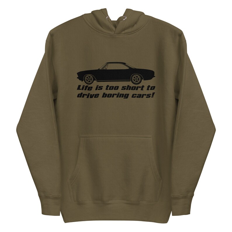 Corvair Life Is Too Short To Drive Boring Cars Unisex Hoodie image 1