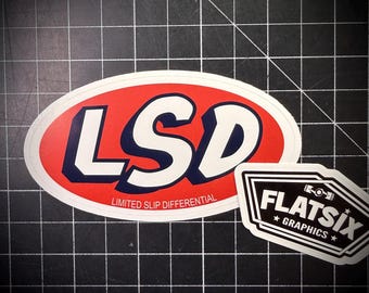LSD Limited Slip Diferential vintage style stickers