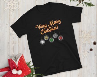 Corvair Hubcaps Vairy Merry Christmas Wheels Tires Short-Sleeve T-Shirt
