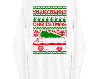 Corvair Corvan Ugly Christmas Sweater Style Unisex Camiseta de manga larga