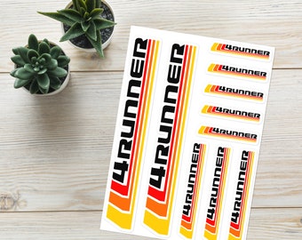 4 RUNNER Retro Heritage Style Sticker sheet