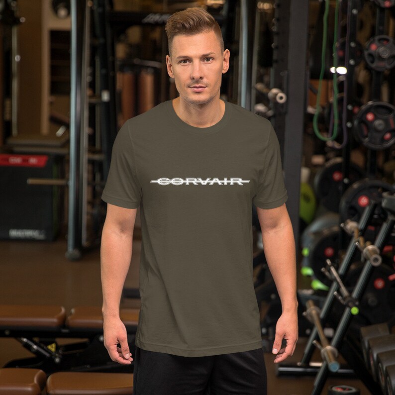 Corvair Script EM Short-Sleeve Unisex T-Shirt Army