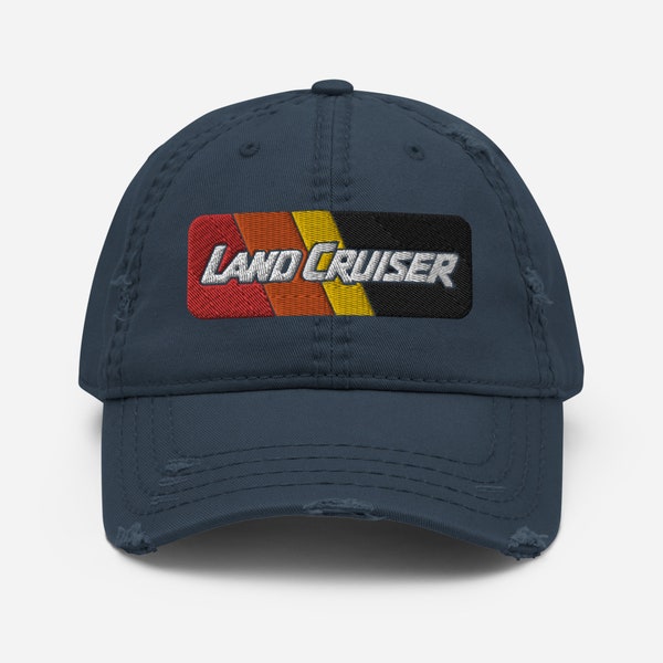 Embroidered Land Cruiser Distressed Dad Hat