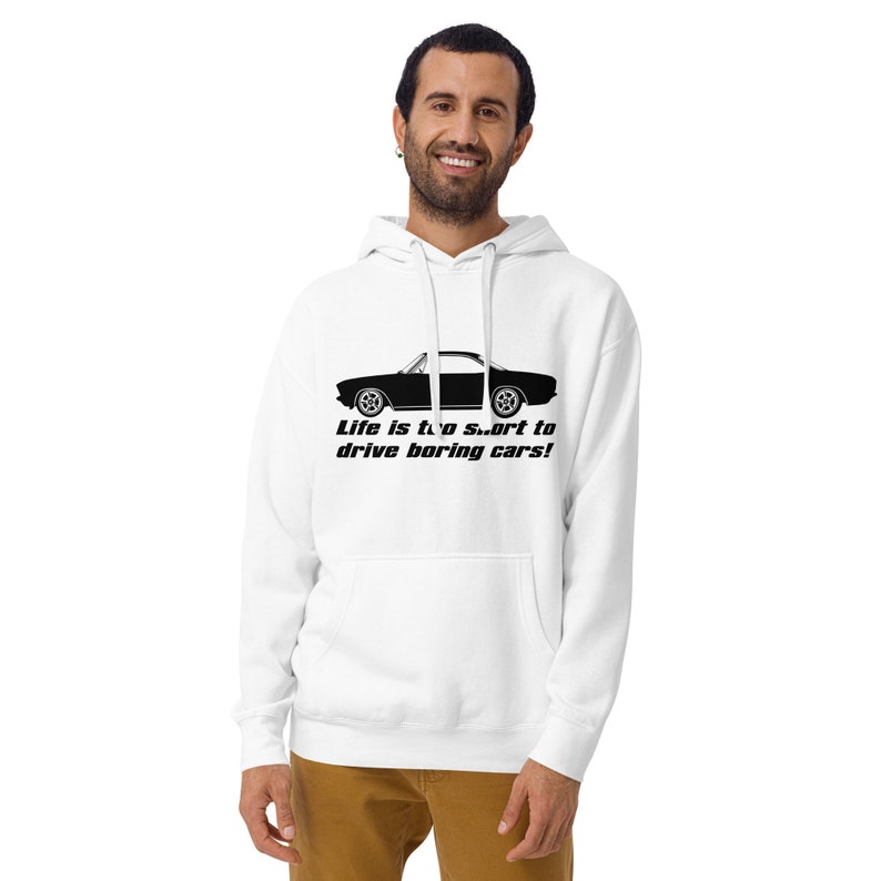 Corvair Life Is Too Short To Drive Boring Cars Unisex Hoodie image 3
