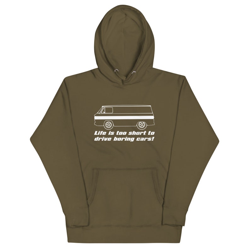 Corvair Corvan Life ist zu kurz, um langweilige Autos Zu fahren Unisex Hoodie Military Green