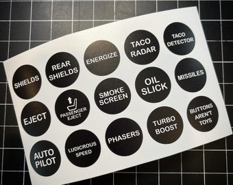 Universal Fit Car and Truck vehicle button decals