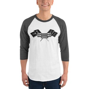 Corvair High Performance Flags 3/4 sleeve raglan shirt White/Heather Charco