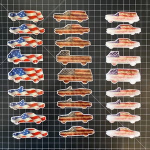 Corvair American Flag Stickers image 1
