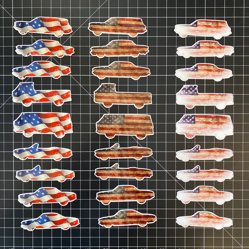 Corvair American Flag Stickers image 1