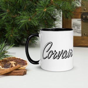 Late Model Corvair Script Mug with Color Inside
